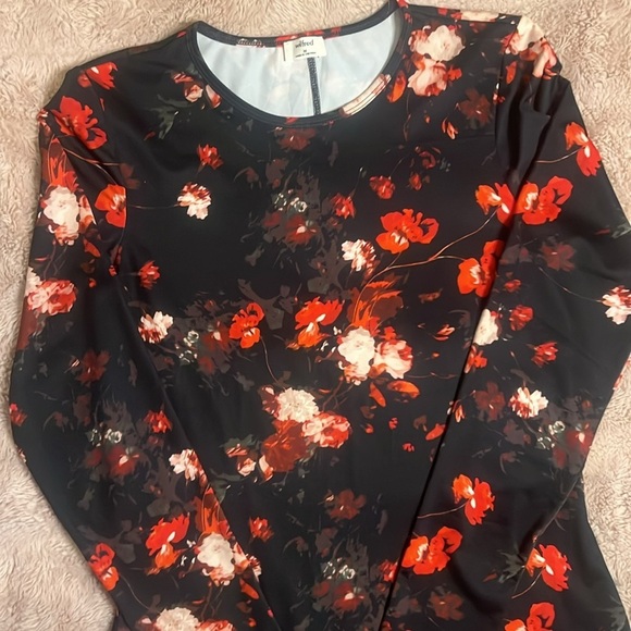 Wilfred floral long sleeve stretch bodycon dress - Picture 3 of 10